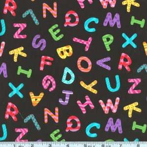  44 Wide Baby Geniuses Grow Up Tossed Alphabet Black 