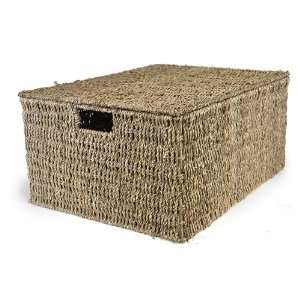  Large Rectangular Storage Box with Lid   Seagrass