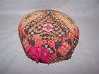 Vintage Central Asian Skull Cap Pillbox Embroidered Hat, Beautiful #4