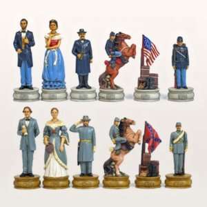  Large Civil War II Theme Chessmen Toys & Games