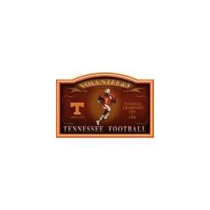  NCAA Tennessee Volunteers Football Player Rustic Wall Sign 