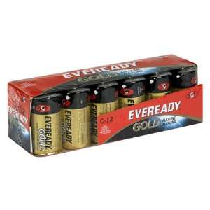  Eveready Gold Alkaline Batteries, C , 12 batteries Health 