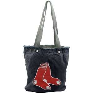  MLB Boston Red Sox Ladies Vintage Shopper Bag   Navy Blue 