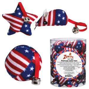  Zanies Patriotic Kitty Toy Canister of 27 Cat Toys 