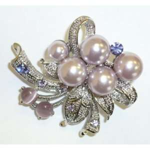  Jewelry Pin   Purple Pearl & Cats Eye Pin Jewelry