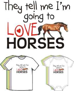 Baby Will Love HORSES Cute Funny Baby BOY GIRL Clothes  