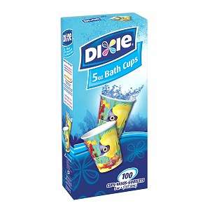 Dixie Bathroom Cups, 5 oz (Colors and Designs May Vary) 100 ea 