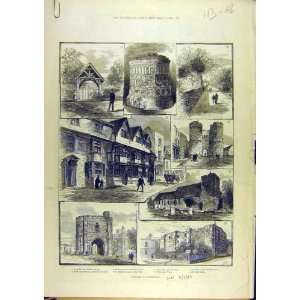   1883 Sketches Canterbury Church Buildings Cathedral