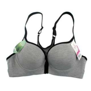 Lady Sexy Front Open Vest Style 3/4 Cup Push Up Sports Bra Brassiere 