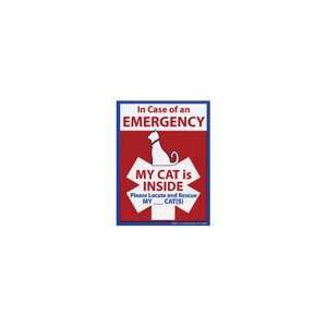  Cat Inside Emergency Stickers 2 Stickers Health 