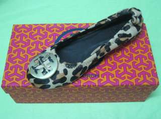 new Reva Ballet Flats Leopard printed leather Tory Burch shoes us7,8,9 