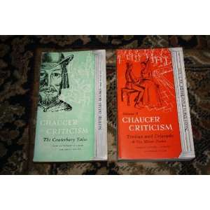  Criticism set. Includes 1) Chaucer Criticism   The Canterbury Tales 