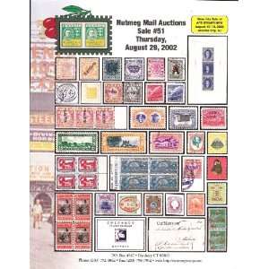   Auction Catalog) (Sale 51, Aug 29, 2002) Nutmeg Stamp Sales Books