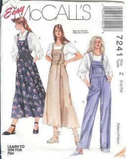   Sewing Pattern Misses Womens Plus Size Full Figure XLG McCalls  