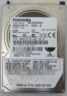 TOSHIBA MK4026GAX HARD DRIVE PCB LOGIC BOARD 40GB HDD  