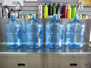 FOUR (4)   5 Gallon BPA FREE Water Bottles w/Handle  