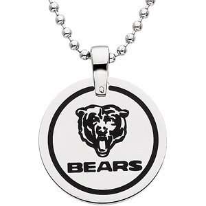  Stainless Steel Chicago Bears Name Logo Necklace Jewelry