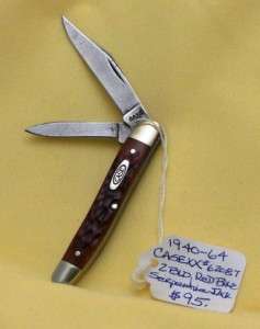 Case XX Red Bone Jack Double Blade Pocket Knife Carbon Steel Vintage 