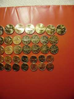 RARE**LOT OF 50 GREEK EURO COINS 24K GOLD UNC 1,2,5 C  