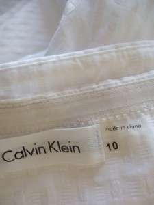 CALVIN KLEIN white cotton sun dress $168 nwt 10  