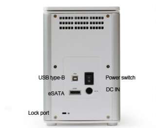 DataTale SMART USB+eSATA 4 Bay Quad RAID Enclosure for 3.5 SATA Hard 