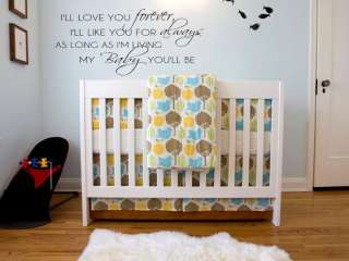 LL LOVE YOU FOREVER Wall Decal Words Lettering Quote Baby Nursery 36 
