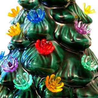 VINTAGE CERAMIC CHRISTMAS TREE LIGHTS 25 FLOWER BULBS  
