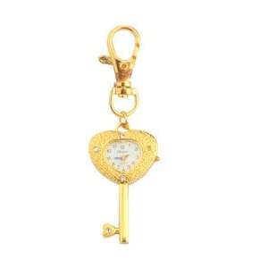  KEY TO MY HEART POCKET WATCH KEYCHAIN (GOLD) STAINLESS 