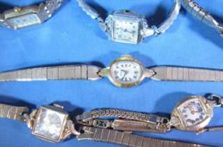   Ladies Benrus Lady Elgin Citizen Bulova Swiss Jewel Wrist Watch Lot A
