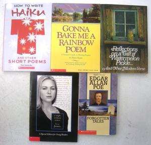 Lot of 5 Poetry Poem Haiku Edgar Allan Poe Books  