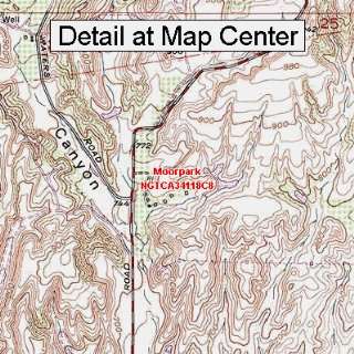 USGS Topographic Quadrangle Map   Moorpark, California (Folded 