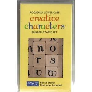   Piccadilly Rubber Wood Stamp   Lower Case Alphabet