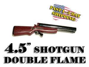 Brand New Double Flame Novelty Shotgun Gun Butane Gas Lighter  