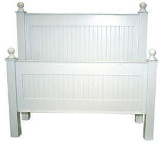 Beadboard BED Coastal Cottage Style 40 Painted Colors Solid Wood KING 