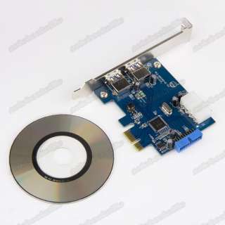 PCIE PCI Express to 2 Port USB 3.0 + One 20pins USB 3.0 Adapter Card 