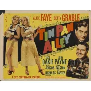 Tin Pan Alley Movie Poster (11 x 14 Inches   28cm x 36cm) (1940) Style 