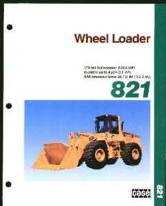 Case Model 821 Wheel Loader Specifications Brochure  