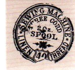 New HOLTZ STAMPERS Anonymous RUBBER STAMP sewing machine spool thread 