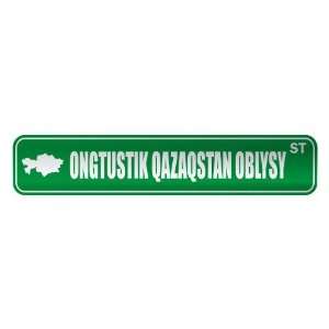   QAZAQSTAN OBLYSY ST  STREET SIGN CITY KAZAKHSTAN