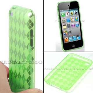 Green TPU Gel Case Cover For Apple iPod Touch 4 4th Generation