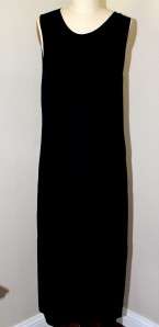   Fisher Black Full Length Long Tank Dress Sz M Womens 