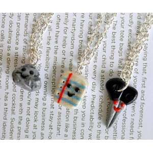 Rock, Paper, Scisssors Best Friend Necklaces