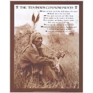  10 Indian Commandments Native American   Photography 