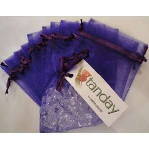    Tanday 150 Purple Plum Organza Gift Bags 5x7 