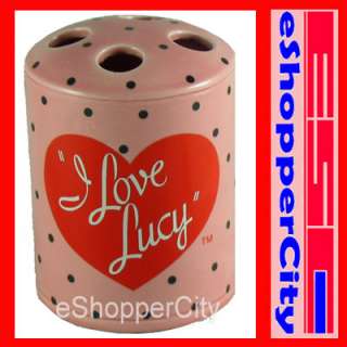 Love Lucy Ceramic Tooth Brush Holder New Collectible  