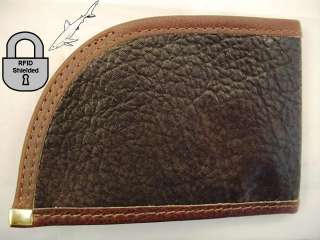 Rogue Wallet Mens Sharkskin Leather Front Pocket RFID  