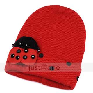 Red Cute Baby Toddler Boys Girls Ladybug Warm Beanie Hat Cap + Scarf 2 