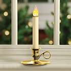 Williamsburg Cordless LED Window Candle Brass from Brookstone