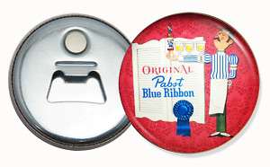 Original Pabst Button bottle Opener / Fridge magnet  