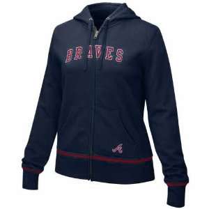  Nike Atlanta Braves Ladies Navy Blue Full Zip Fan Sweatshirt 